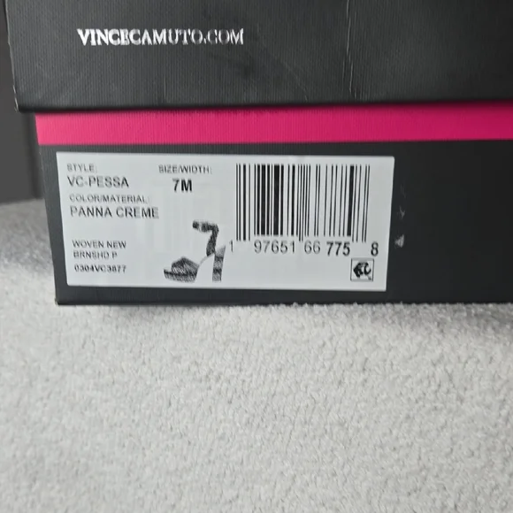 Vince Camuto Beige Woven Platform Sandals - Picture 10 of 10